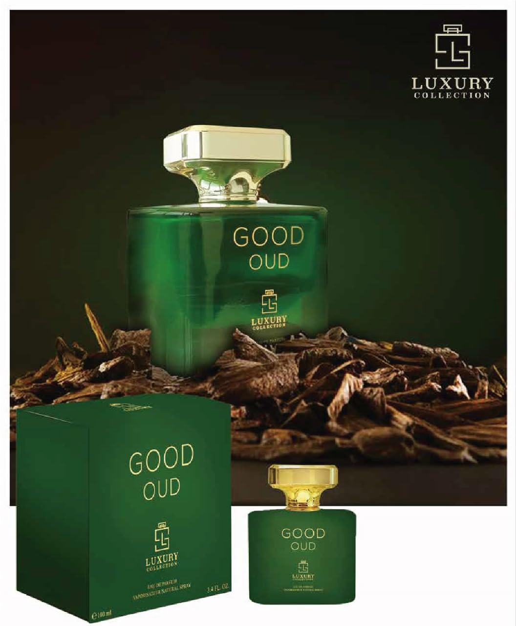 Maison d'Orient Luxury Collection Good Oud Eau de Parfum 100 mL - Opulent Unisex Oud, Rose and Amber Blend, Long Lasting Arabian Oriental Perfume Spray, Gift Ready