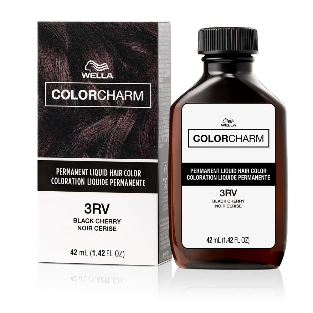 COLORCHARM Permanent Liquid Hair Color | 3RV Black Cherry | Up to 100% Gray Coverage | 1.42 Fl Oz
