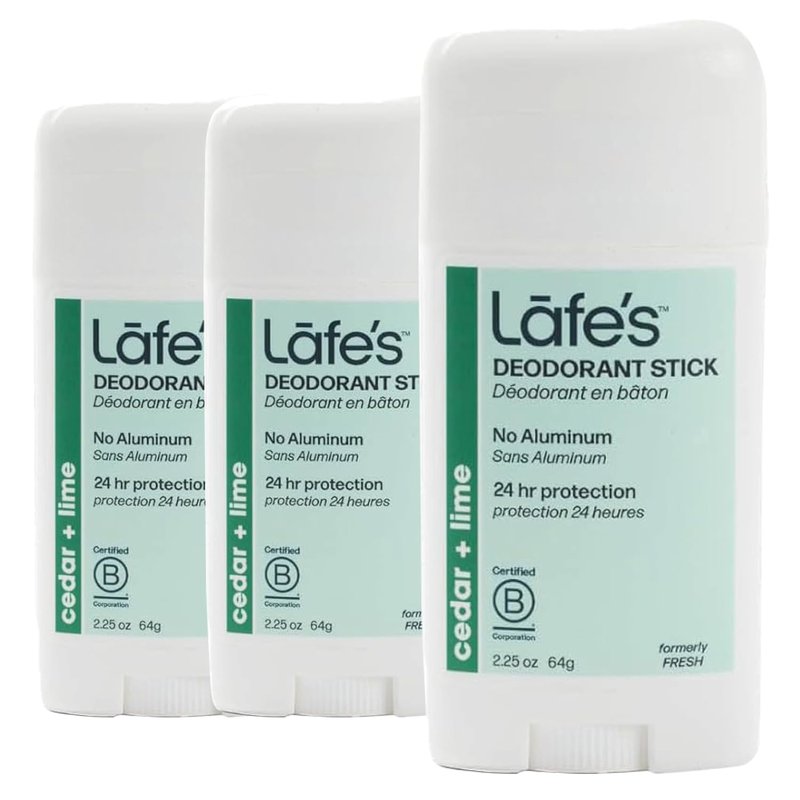 Natural Deodorant Stick - Aluminum Free & Paraben Free | 24-Hour Protection for Men & Women - Cedar & Lime (3-Pack)