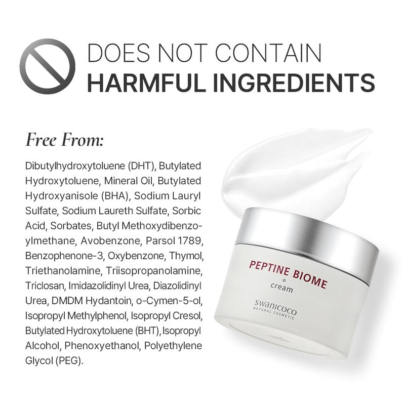 SWANICOCO Peptide Biome Night Cream Deep Moisturizer Anti Aging Skin Firmness Barrier Repair Care with Copper Peptide, Hyaluronic Acid, Niacinamide Korean Skincare, Barrier Repair 50ml 1.7 Fl Oz