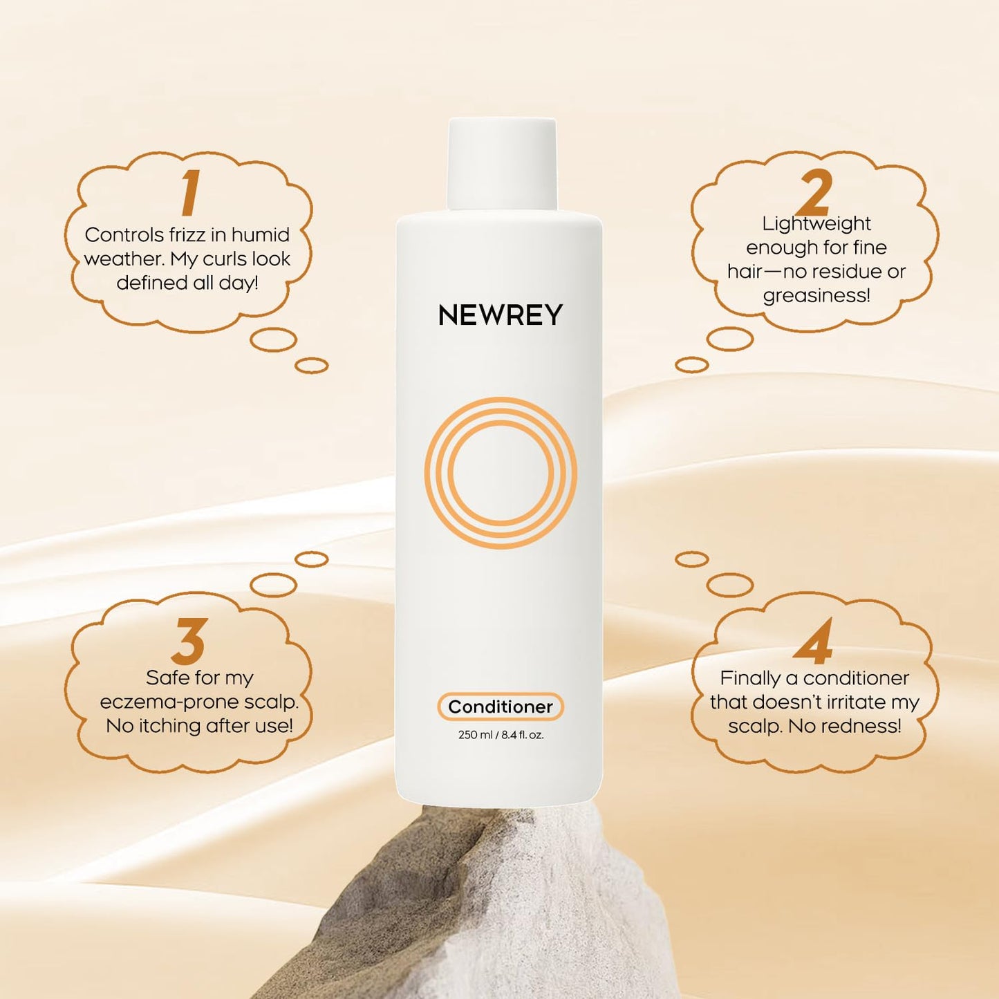 Hydrating Conditioner for Dry, Damaged Hair - Moisture Repair Treatment with Hydrolyzed Keratin & Coconut Oil | 8.4oz