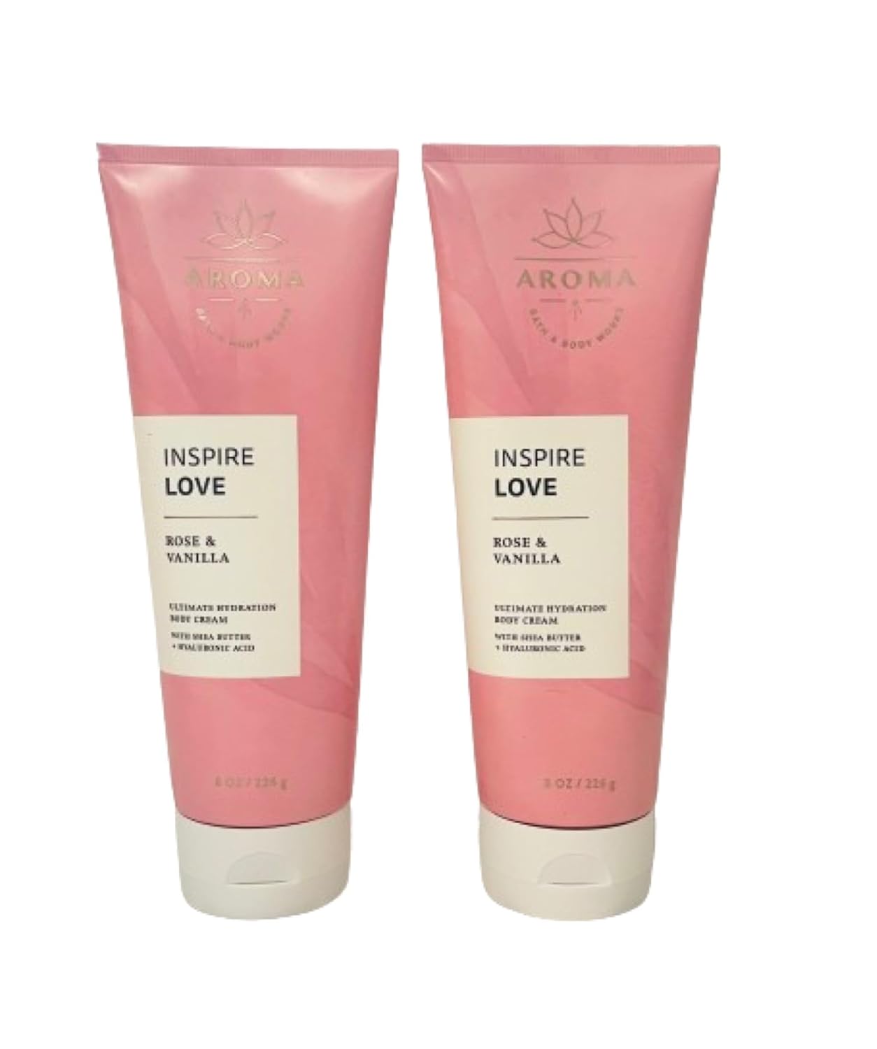 Aromatherapy Love Rose Vanilla Body Cream - Ultimate Hydration | 8 Oz, 2 Pack