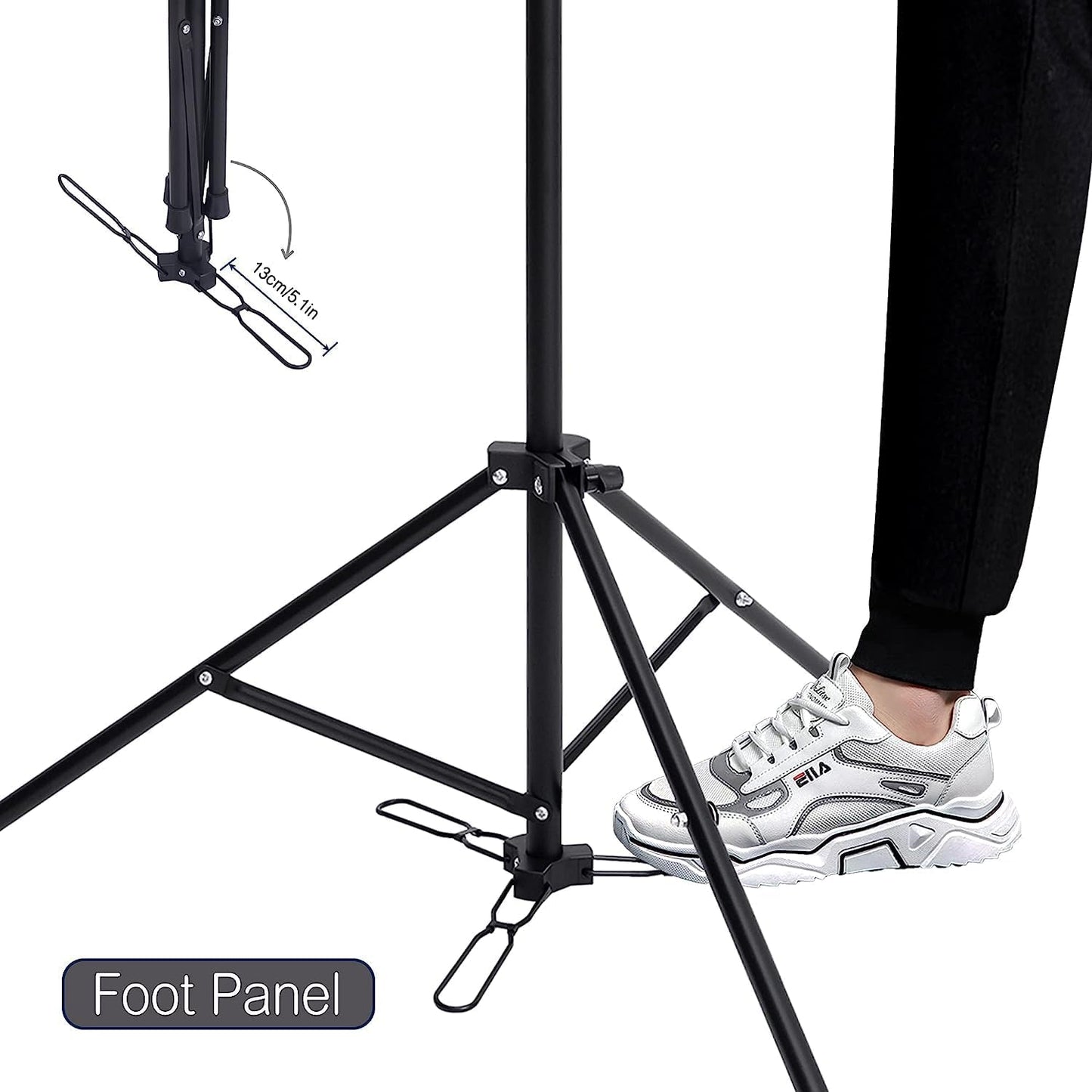 HYOUJIN Adjustable Wig Stand with Mannequin Head & Tripod | Includes Canvas Block Head, Wig Caps, T-Pins, Carry Bag (35.4-52.4in)