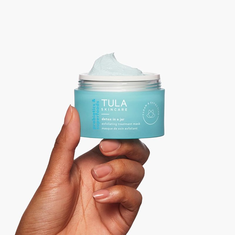 TULA Skin Care Detox Treatment Mask - Exfoliating Hydrating Formula with Vitamin E & Bentonite Clay | 1.7 oz