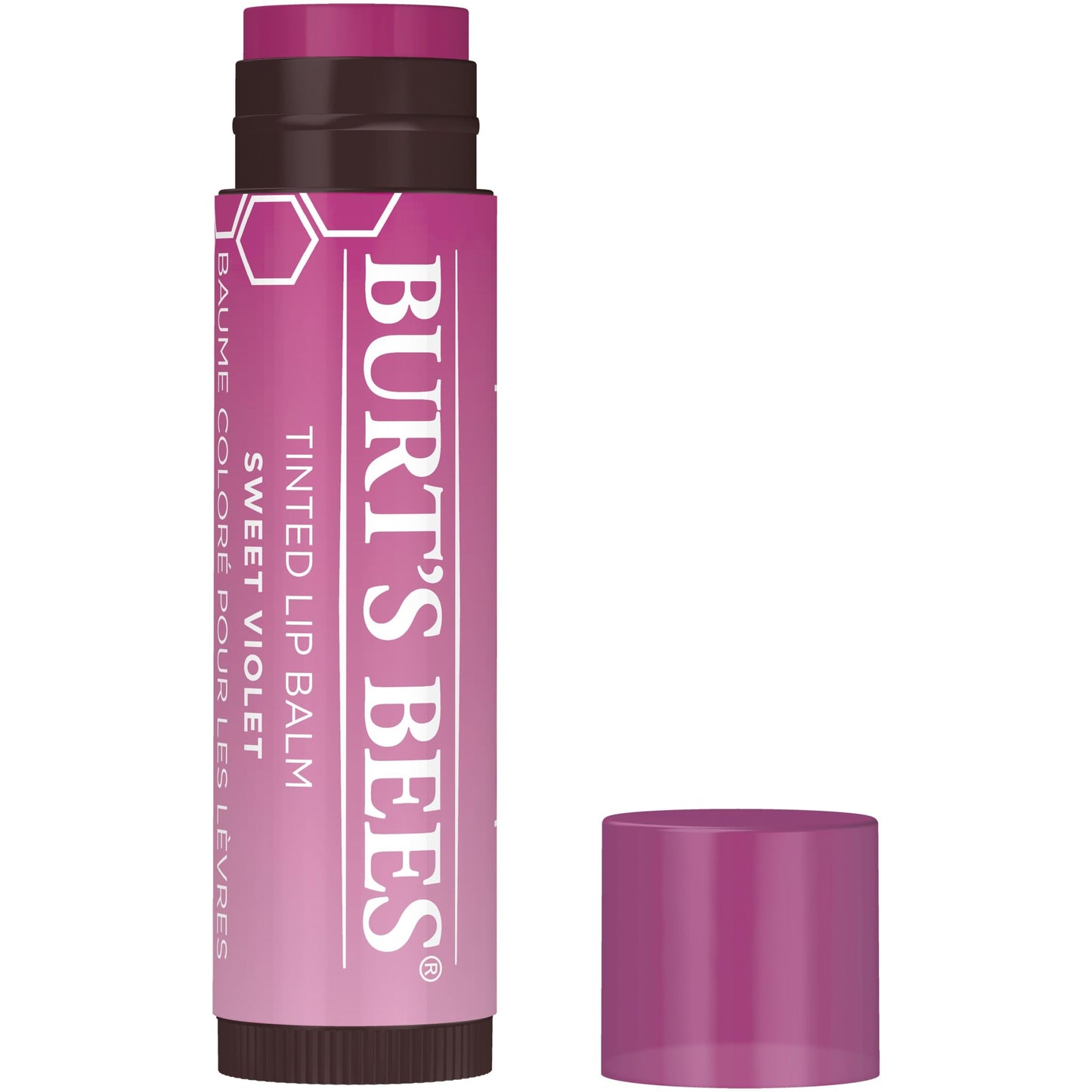 Burt's Bees 2-Pack Tinted Lip Balm Duo with Pink Blossom and Sweet Violet Shades, Long Lasting Hydrating Formula