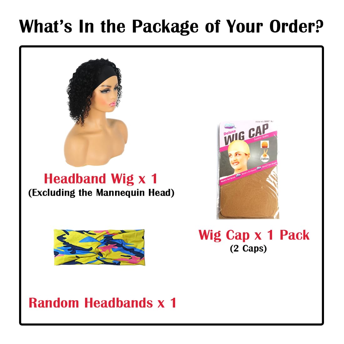 R RACILY HAIR Short Curly Headband Wigs Human Hair Wig for Black Women, Glueless Kinky Curly Weave Wigs 100% Unprocessed Hair None Lace Front Wigs Natural Color 150% Density (12", 1B, Curly)