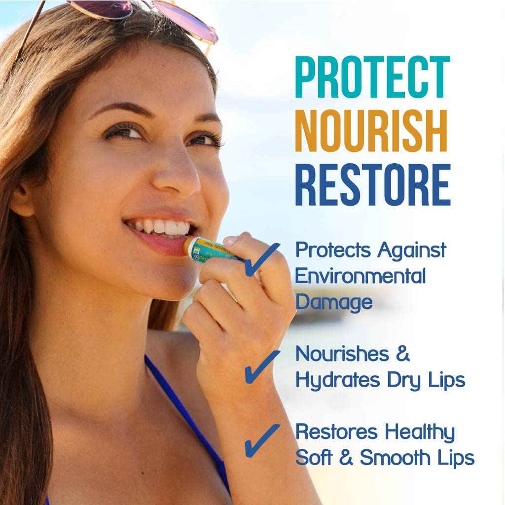 STREAM 2 SEA SPF 30 Organic Lip Balm Set, Reef Safe Cherry Vanilla, Naturally Naked and Cucumber Mint, Moisturizing + Sun Protect Outdoor Lip Balm For Beach and Sports, Paraben Free Lip Moisturizer