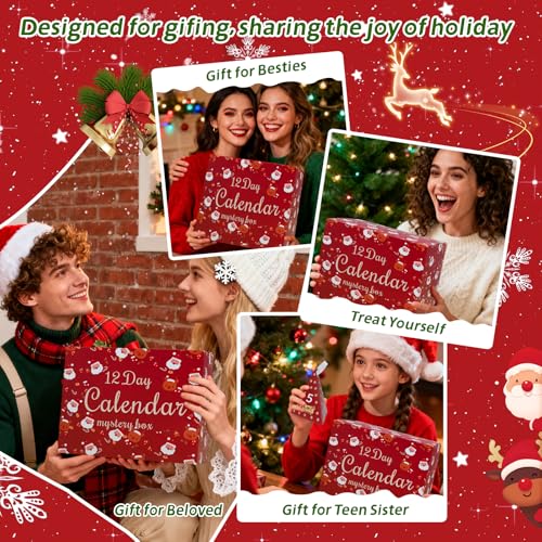 Makeup Advent Calendar 2025 for Kids,12 Days Christmas Makeup Kit Boxed Makeup Gift Set, Advent Calendars Christmas, Daughters makeup set and Girls Xmas Gift(AA01)