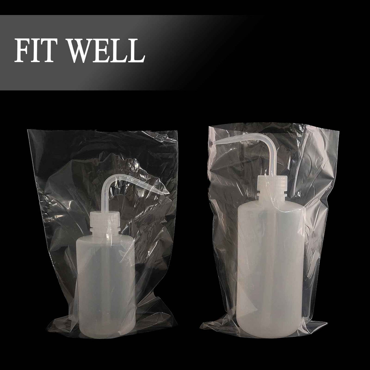 Anghie Tattoo Wash Bottles with Bags, 250ml & 500ml, 250Pcs/box White Bottle Bags for Tattoo Supplies