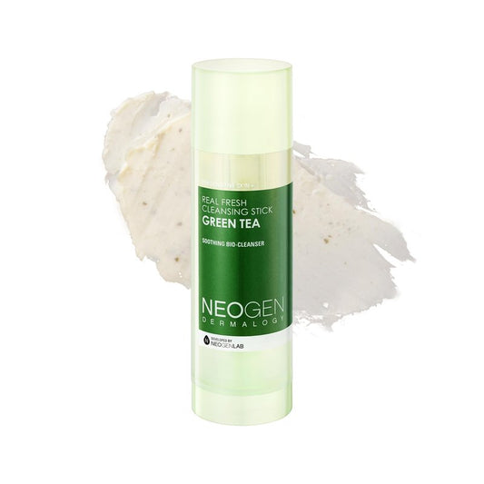 [K-Beauty] NEOGEN DERMALOGY Makeup Remover Cleansing Stick with Green Tea Extract and Leaves - Hydrating Travel Size Essential (Real Fresh Cleansing Stick Green Tea)/Blackhead Remover