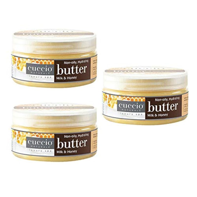 Cuccio Naturale Milk & Honey Butter Blend Lotion – Ultra-Hydrating, Non-Greasy Moisturizer for Hands, Feet, & Body – 24-Hour Time-Release Formula, 8 oz (Pack of 3)