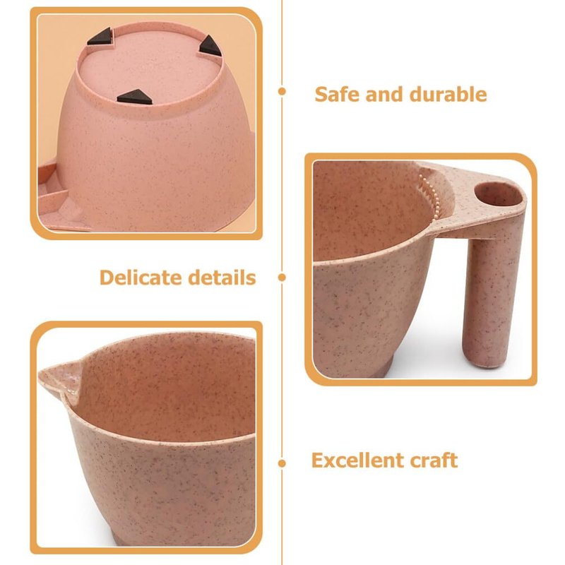 minkissy Hair Dye Mixing Bowls Set with Ergonomic Handles Portable Color Mixing Bowls for Hair Salon and Home Use Durable Pp Material 6.69X3.54X6.29 Inch 4-Pack