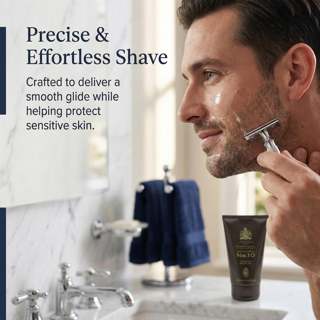Authentic No.10 Sensitive Shaving Gel - Premium Formula for Smooth Shave | 1 lb