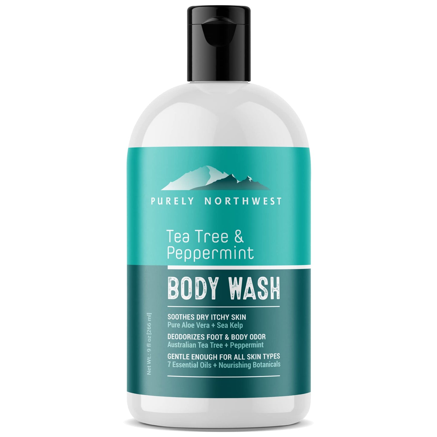 Purely Northwest Tea Tree Body Wash for Men and Women – Natural Tea Tree Oil Body Cleanser for Odor, Skin Irritations, Hydrating Shower Gel for Sensitive Skin, Gentle and Refreshing Body Wash