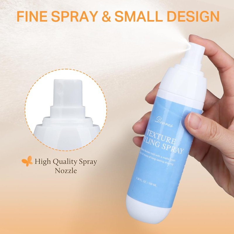 DOORES 2-in-1 Finishing Spray - Flex Texture & Volume Hair Spray for All Hair Types | Matte Finish, 3.4 Oz