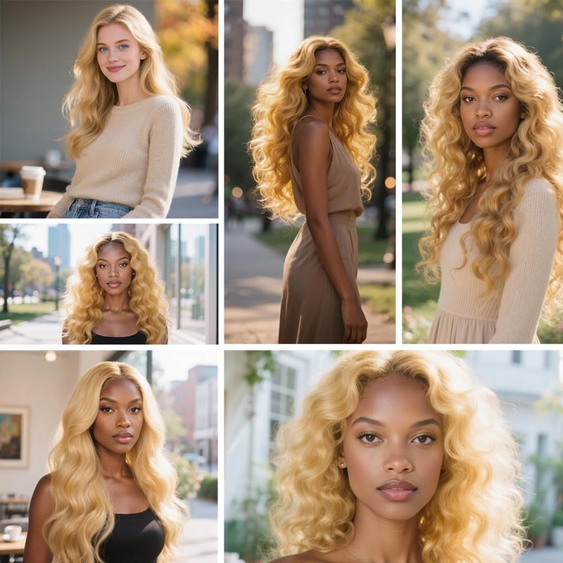 Honey Blonde Body Wave Brazilian Virgin Hair Bundles - 8, 10, 12 Inch | Perfect for Black Women