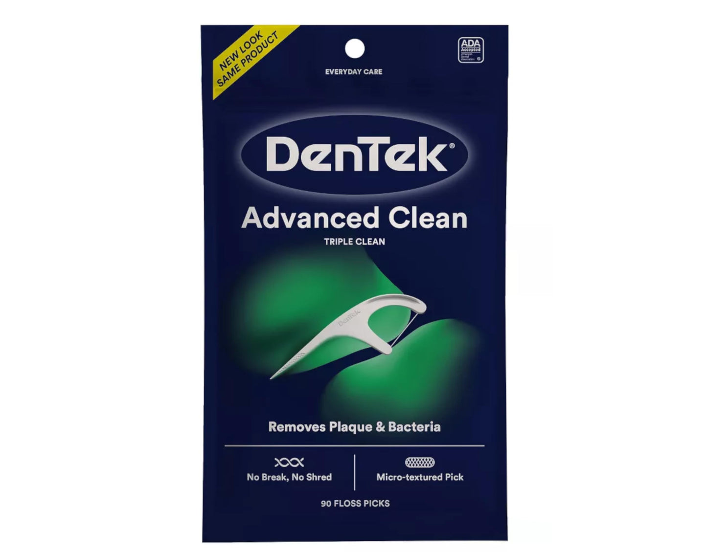 DenTek Triple Clean Advanced Clean Floss Picks 90 Count (Pack of 5)