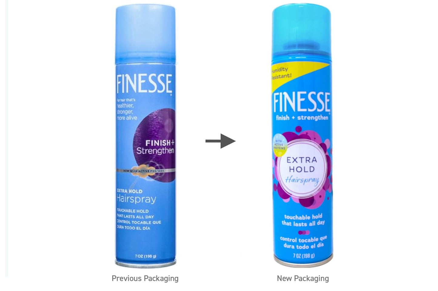 Extra Hold Hairspray - Finesse Finish & Strengthening Formula | 7 oz, Pack of 5