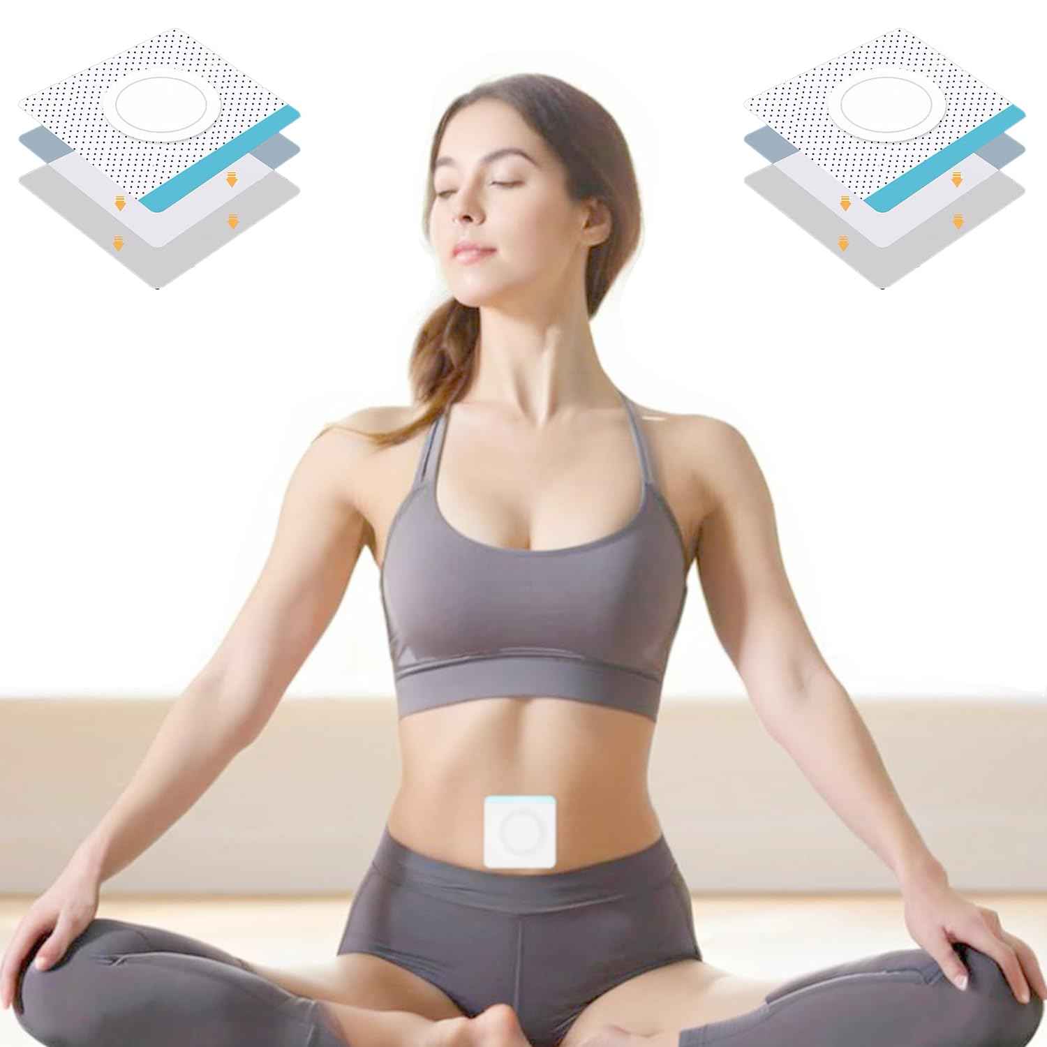 Disposable Castor Oil Pack Wraps, 50 Count – 3.2" Organic Cotton Belly Button Pads, Self-Adhesive & Leak-Proof, One-Time Use Cotton Patches for Clean Application