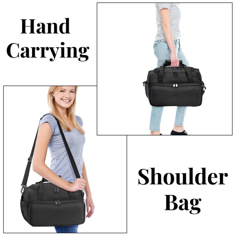 Eorbow Hairstylist Travel Bag, Large Capacity Hairdresser Bag with Divider, Sturdy Barber Case Holder for Hair Stuff, Professional Cosmetology Organizer for Curling Iron Hair Straightener Supplies