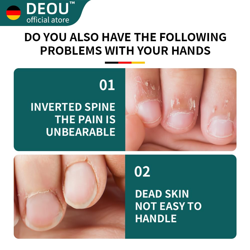 DEOU professional cuticle scissors, salon manicure tools, stainless steel eyelash trimmer, Manicurist nail care blade, extremely sharp, for women's manicure (Cuticle scissors + Gift box)
