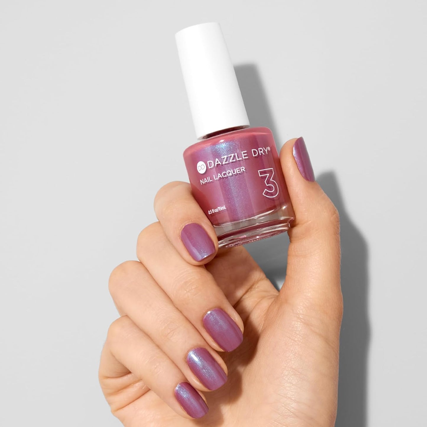 Dazzle Dry Nail Lacquer - School Spirit Mauve with Blue Shimmer | Full Coverage 0.5 fl oz