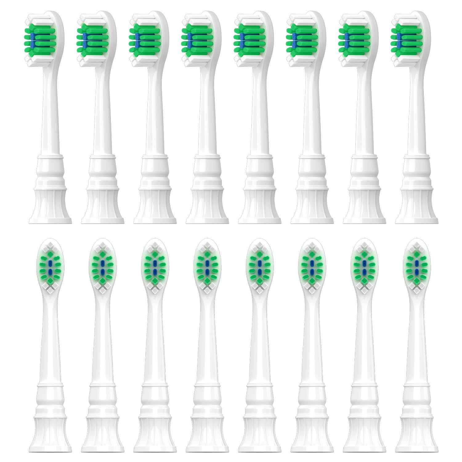 Lanveda Replacement Toothbrush Heads Compatible with Philips Sonicare Replacement Heads, Replacement Brush Head Compatible with Phillips Sonicare 4100 5100 5300 6100 Electric Toothbrush, 16 Pack
