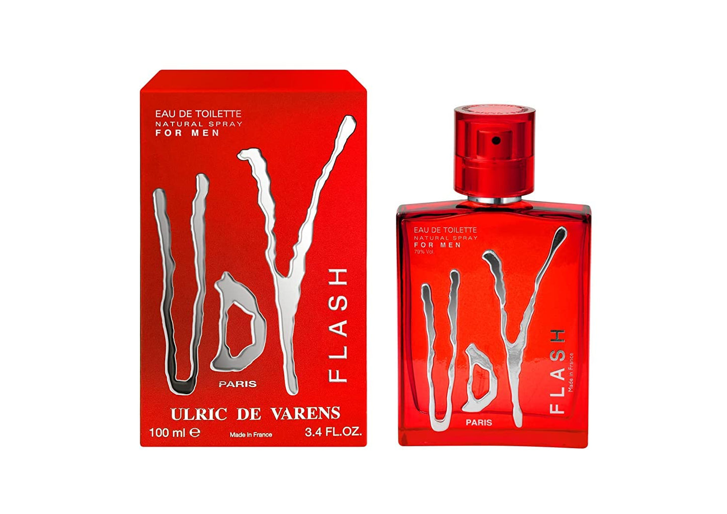 Udv Flash Eau De Toilette Spray for Men - 3.4 Ounce Fragrance | Fresh & Invigorating Scent
