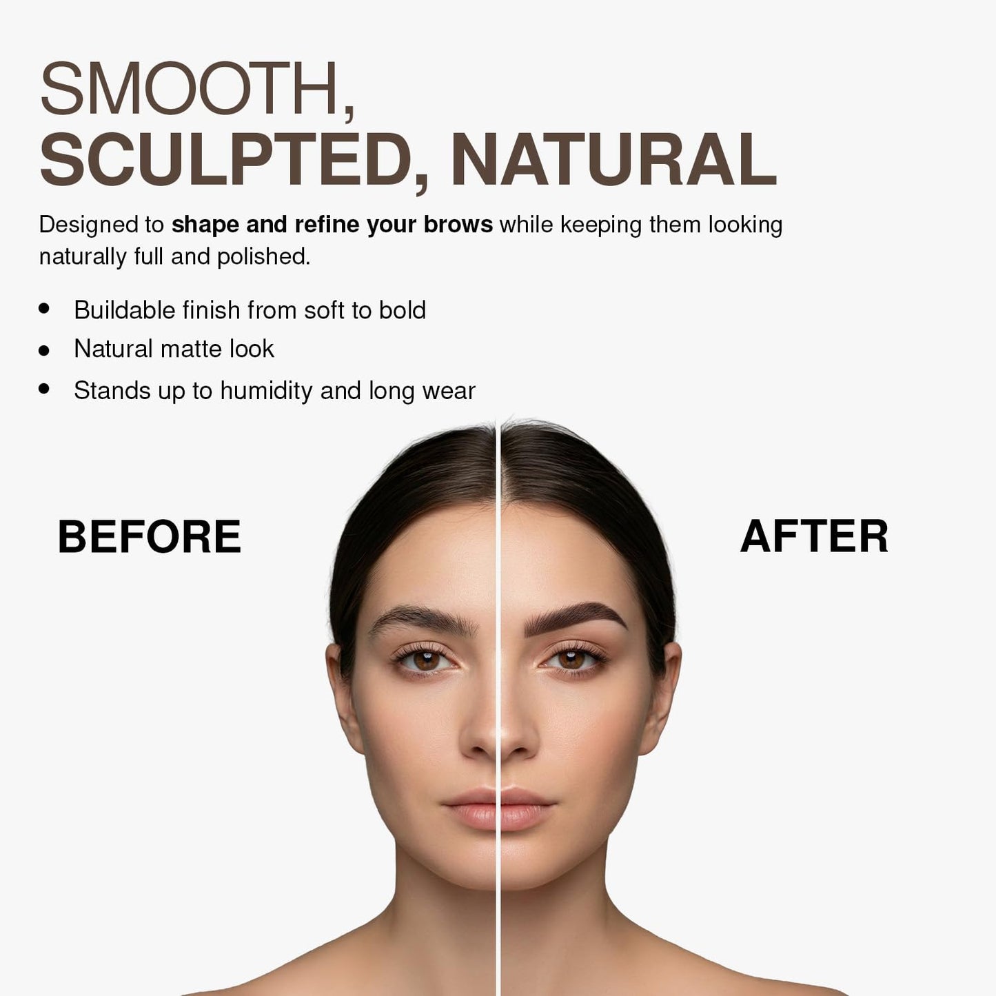 Brow Pomade Waterproof - 24 Hour Smudge-Proof Formula | Dark Brown, Creamy Texture for Defined Brows