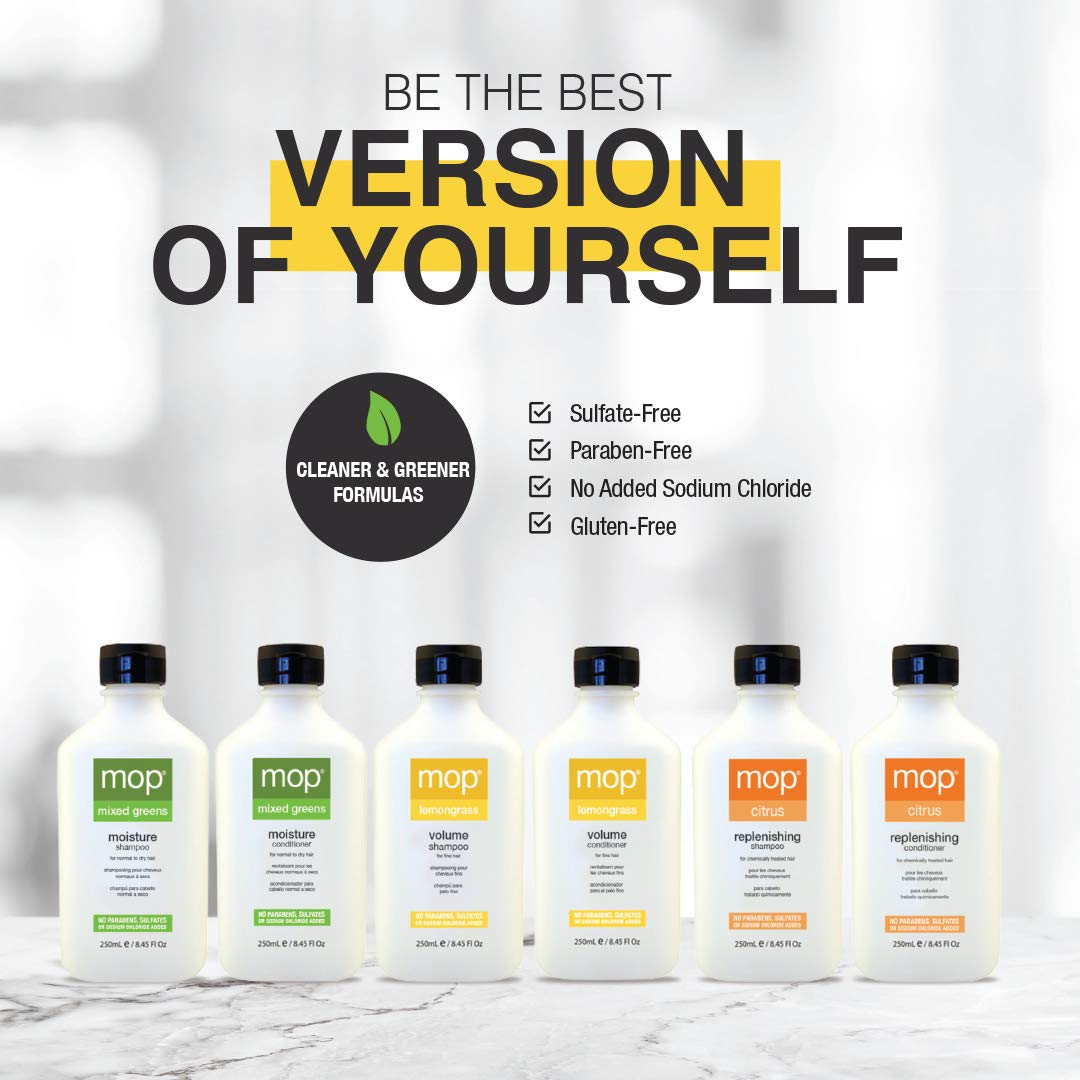 MOP Mixed Greens Leave-In Conditioner, 5.1 Fl Oz., Vitamins A & E Protect & Strengthen Hair, Adds Shine & Moisture - For All Hair Types