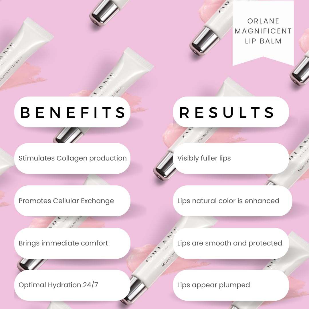 Orlane Lip Balm - Smoothing & Plumping Hydration Formula | Deep Moisture, Velvet Finish, Day & Night Use
