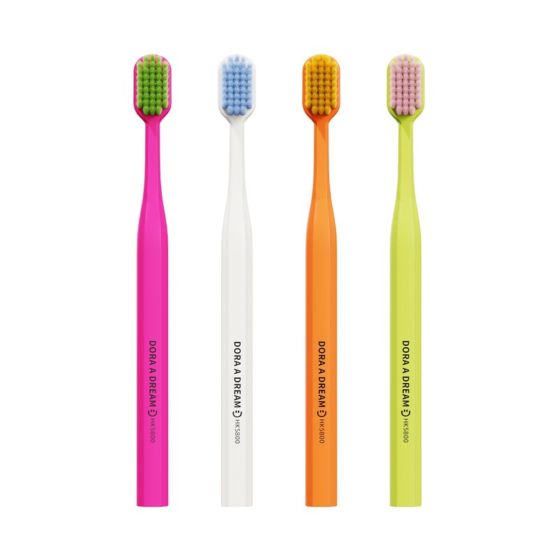 DoraADream 8 PCS Ultra-Soft Bristles Adult Toothbrush, Gentle on Gums & Teeth, 4 Colors - Toothbrush Soft Bristle Adult, Ideal for Sensitive Mouths, Dentist-Recommended Cleaning