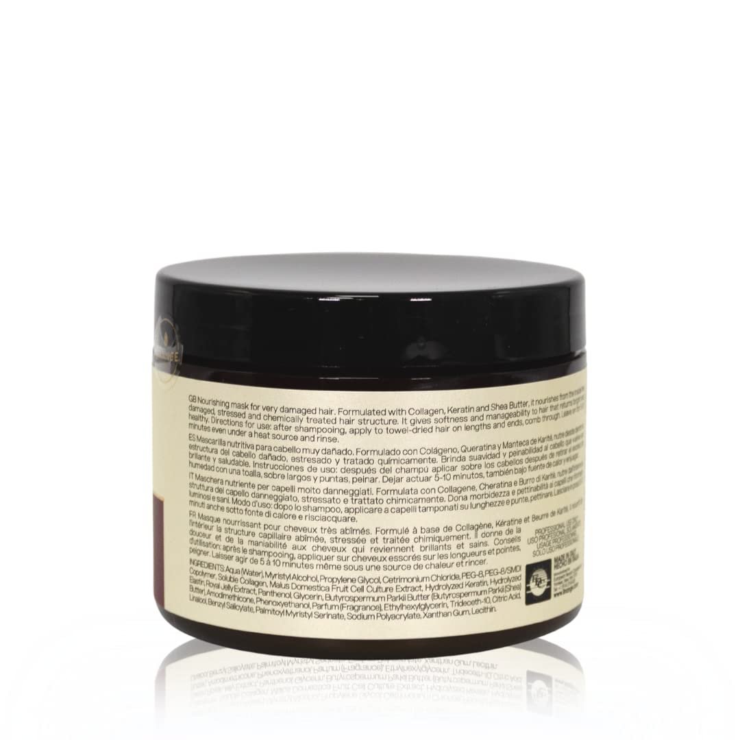 LINANGE Emergency Reconstruction Mask for Very Damaged Hair - Nourishing Hair Treatment, 500ml / 16.9 oz.