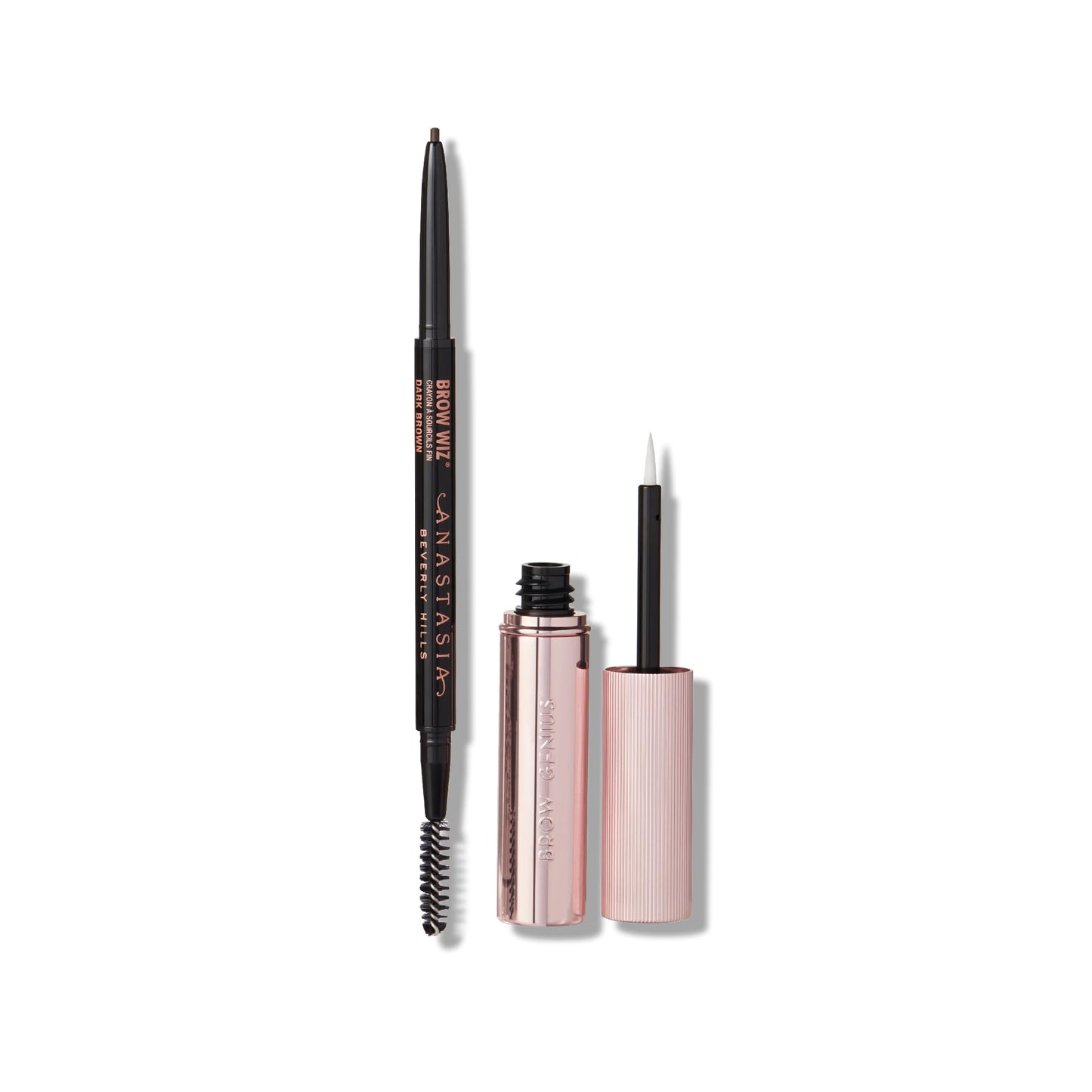 Anastasia Beverly Hills Brow Care Kit - Luxury Brow Revitalizing Set for Fuller-Looking Brows, Includes Strengthening Serum and Styling Wax - Ebony