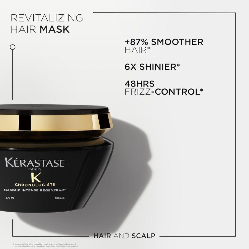 Kerastase Chronologiste Hair Mask - Deep Conditioning Treatment with Hyaluronic Acid for Soft, Shiny Hair | 6.8 Fl Oz