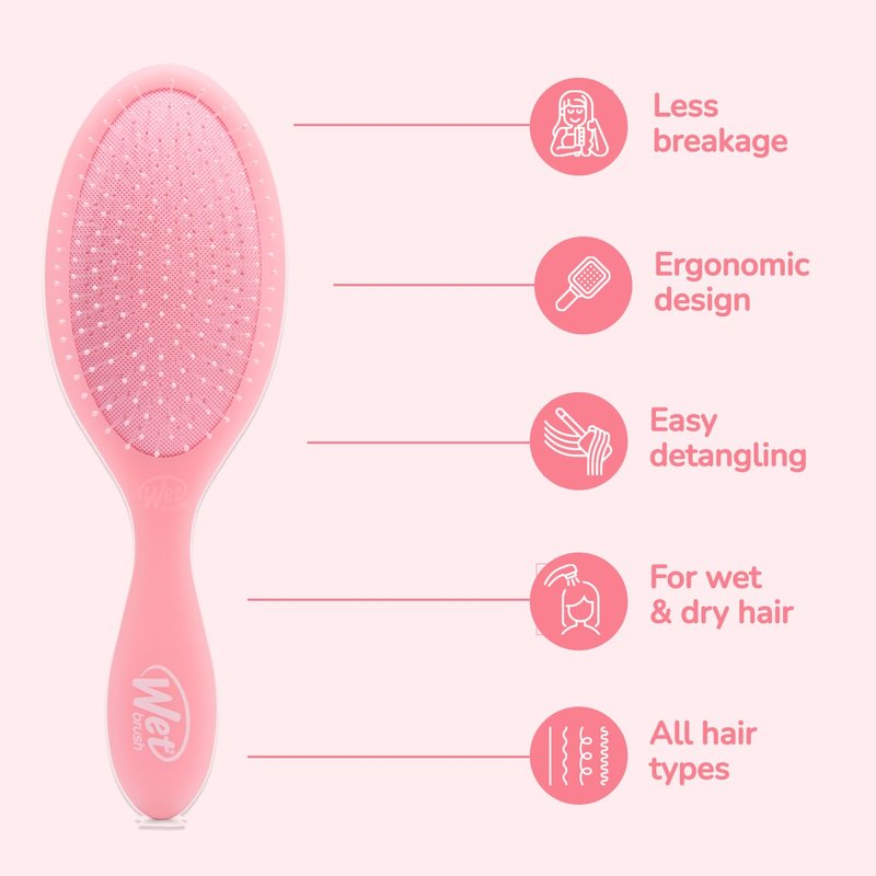Wet Brush Original Detangler, Pink Drink (Summer Quencher), Ultra-Soft IntelliFlex Bristles Glide Through Tangles, Detangling Hair Brush (Wet & Dry), Women & Men, Limited Edition
