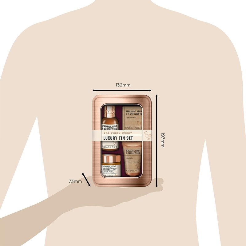 Baylis & Harding Men's Luxury Grooming Gift Set - Bergamot, Hemp & Sandalwood | Vegan-Friendly