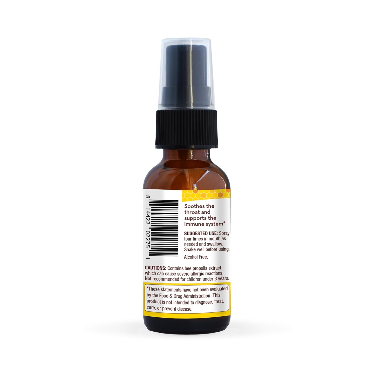 Wedderspoon Propolis & Manuka Honey Throat Spray, Lemon & Ginger, 1 fl oz | Sore Throat Relief & Immune Support | Natural Soothing Wellness