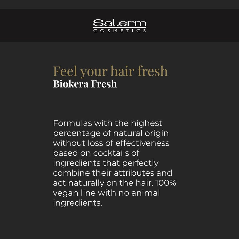 SALERM - Hair Oil - Biokera Fresh Yellow Shot Oil - 75 ml - Abyssinian and Almond Oil - Nourishes, Repairs, and Protects Damaged Hair - Shinier Hair - Sulfate-Free and Paraben-Free