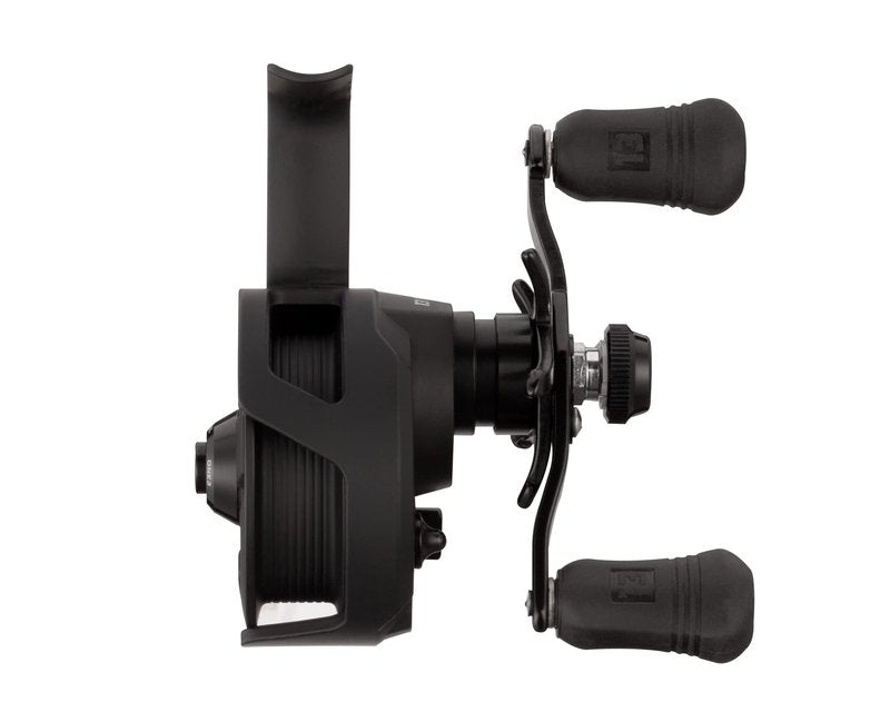 13 Fishing - Descent - Inline Ice Fishing Reel - 2.7:1 Gear Ratio - Left Hand Retrieve (Gen 2) - D2-2.7-LH, Black
