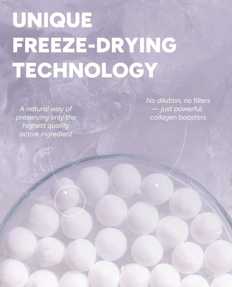 Healmize Collagen Boosting Melting Snowball Capsule (30ea) – 660,000ppm Hyaluronic Acid & 261,905ppm Hydrolyzed Collagen – Firm, Smooth, and Hydrated Skin – Freeze-Dried Capsule for Elasticity & Glow