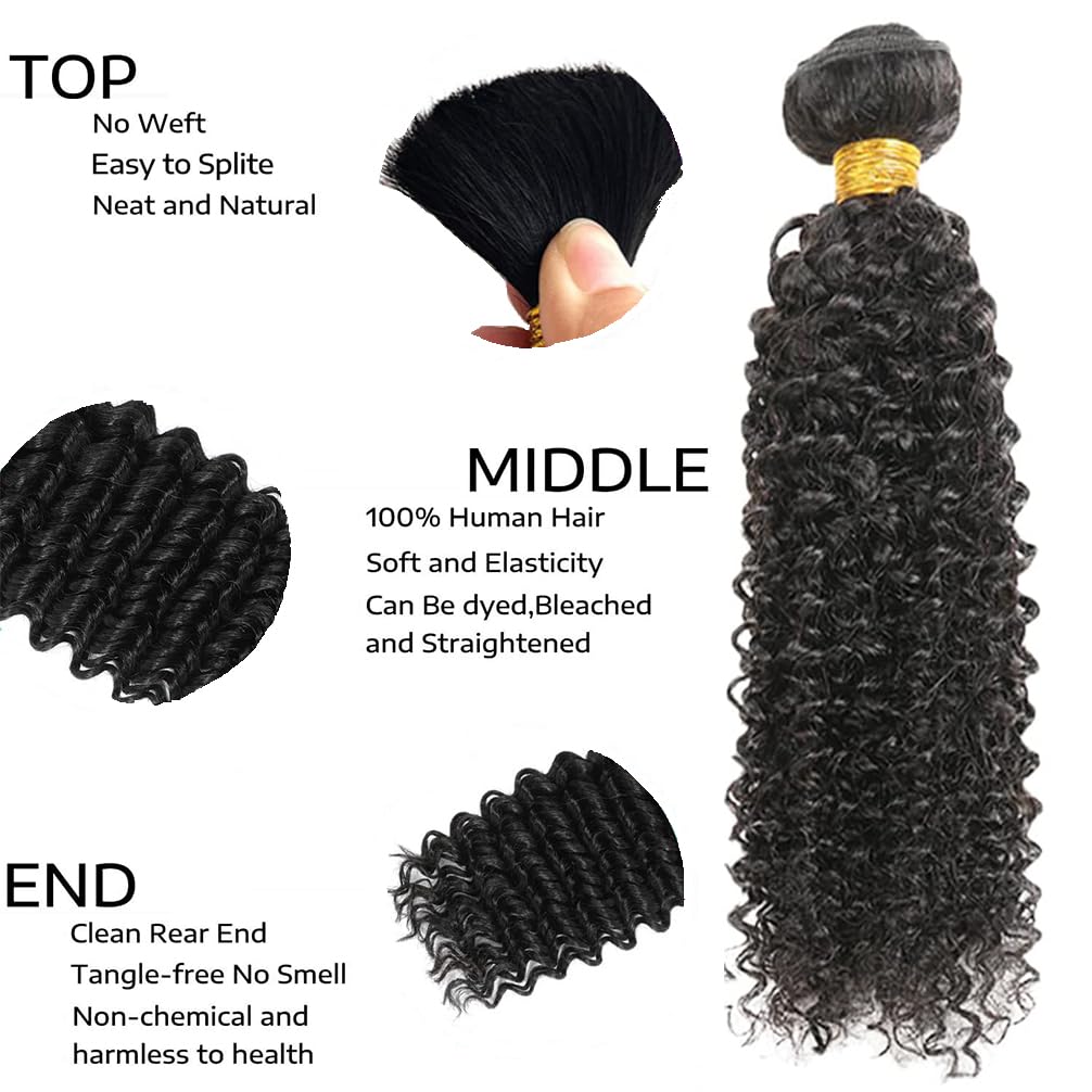 PXCPXC Human Hair Bundles Water Wave Full and Thick for Women Curly Burmese Human Hair Bundles 100% Unprocessed Wet and Wavy Hair Bundles Natural Black Color(18 inch)
