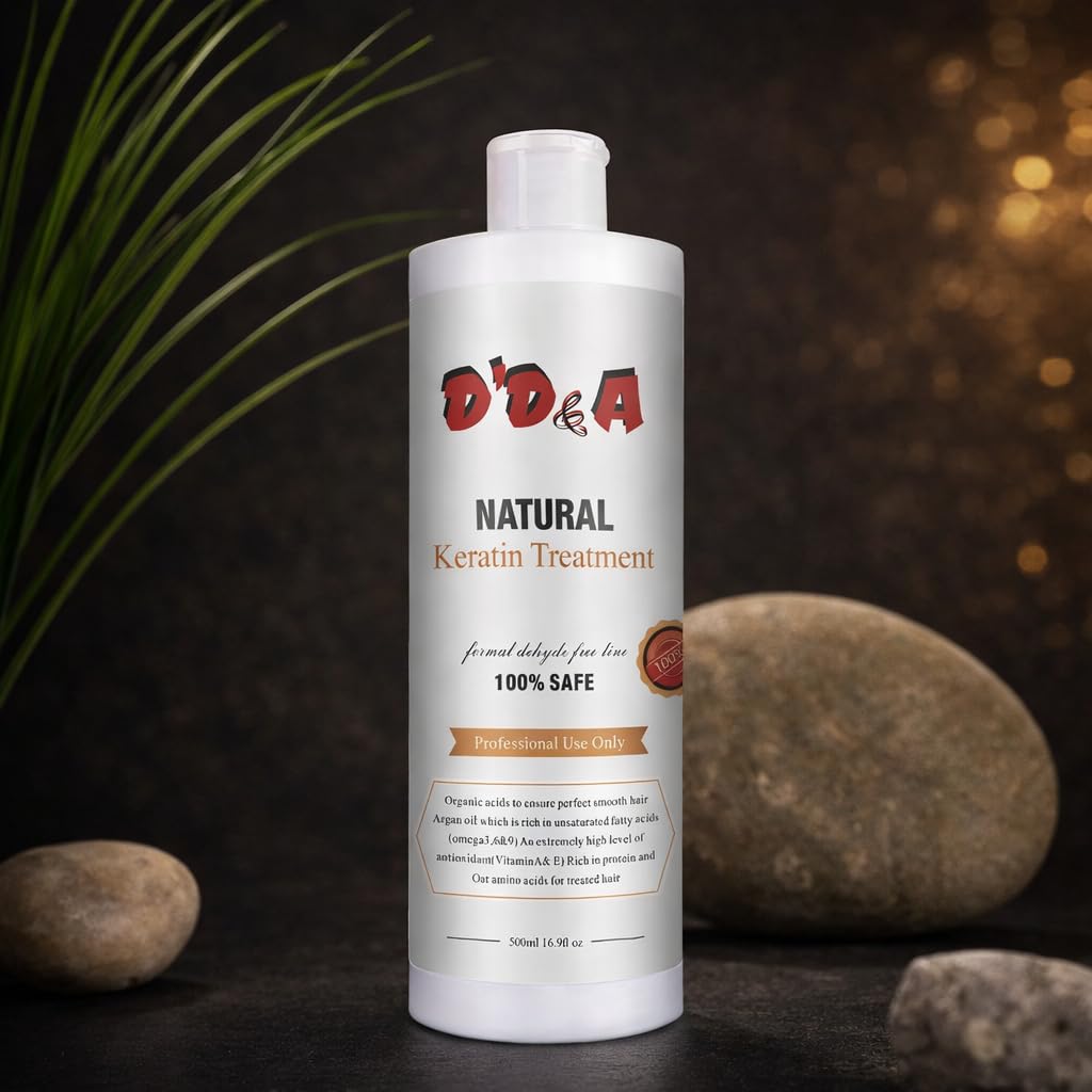 D’D&A KERATIN TREATMENT 100% NATURAL-FORMALDEHYDE-FREE HAIR SMOOTHING TREATMENT FOR FRIZZ CONTROL & SHINE (500ml)