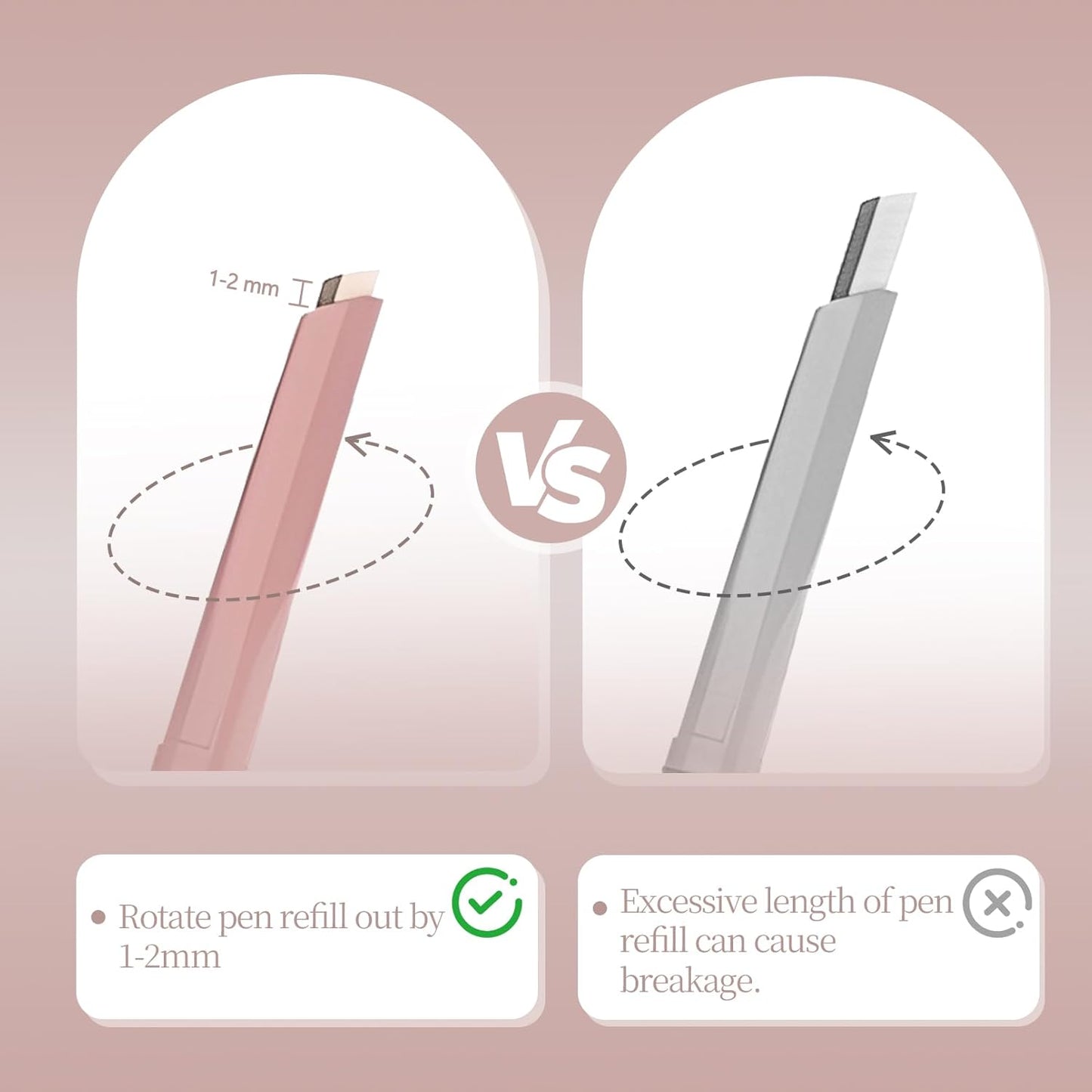 Under Eye Highlighter Stick - 2PCS Waterproof & Smudge-Proof Brightener Pencil | Beige
