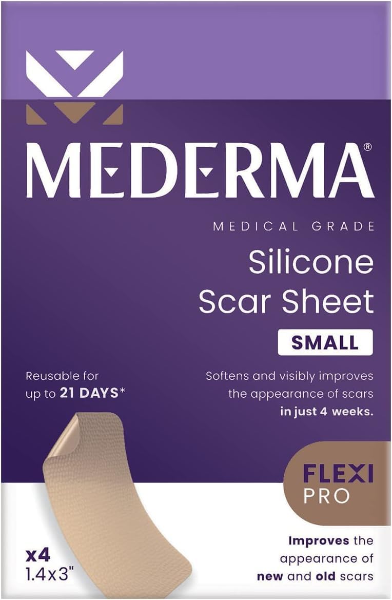Mederma Scar Cream Plus SPF 30 - Silicone Scar Sheets for Old & New Scars | 0.7oz, 4 Count