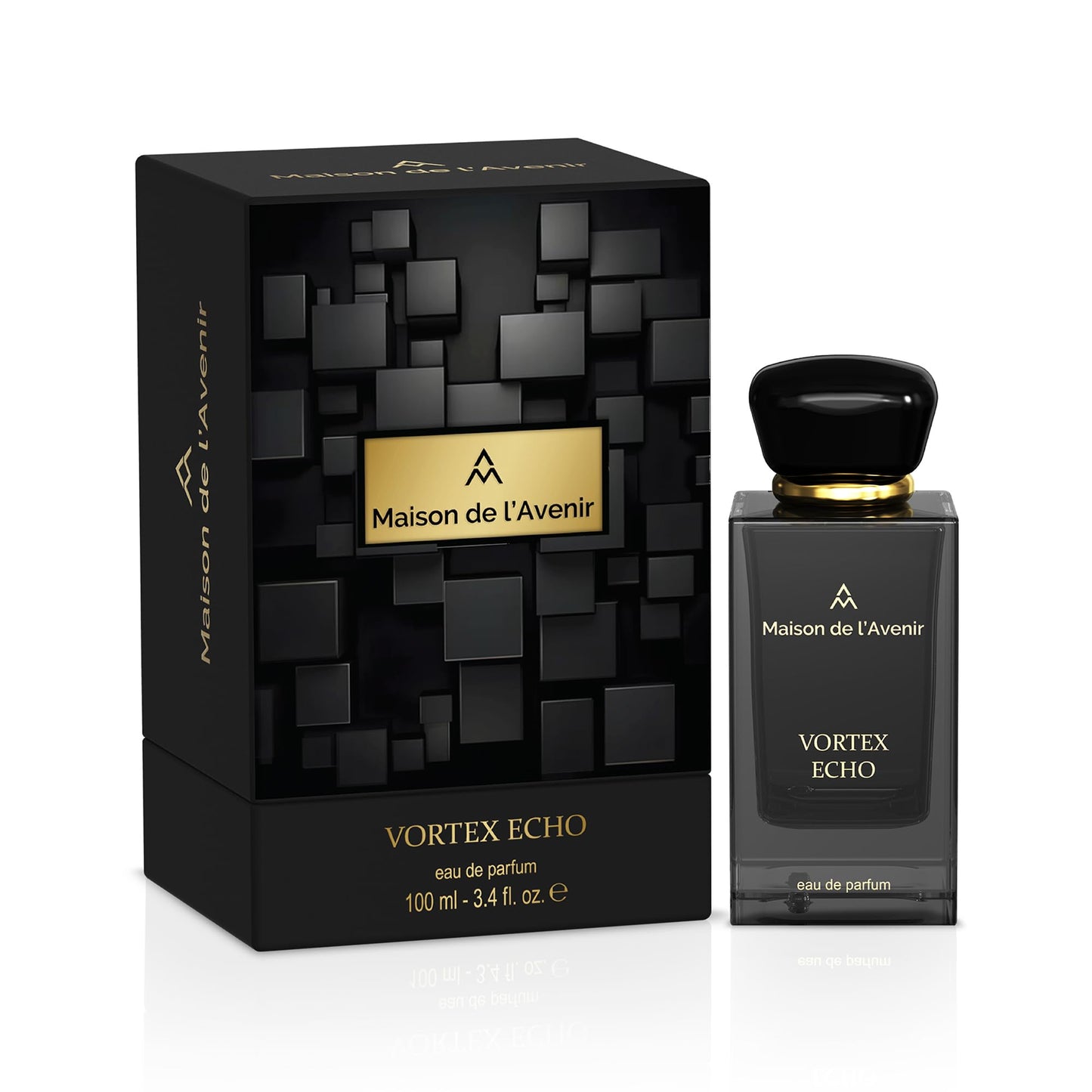 Maison de l'Avenir Vortex Echo Eau de Parfum for Men & Women, Unisex Aromatic Spicy Fragrance, Natural & Essential Oils, Long-Lasting Cologne Perfume, (12 Hours) 100 ml (3.4 fl oz)