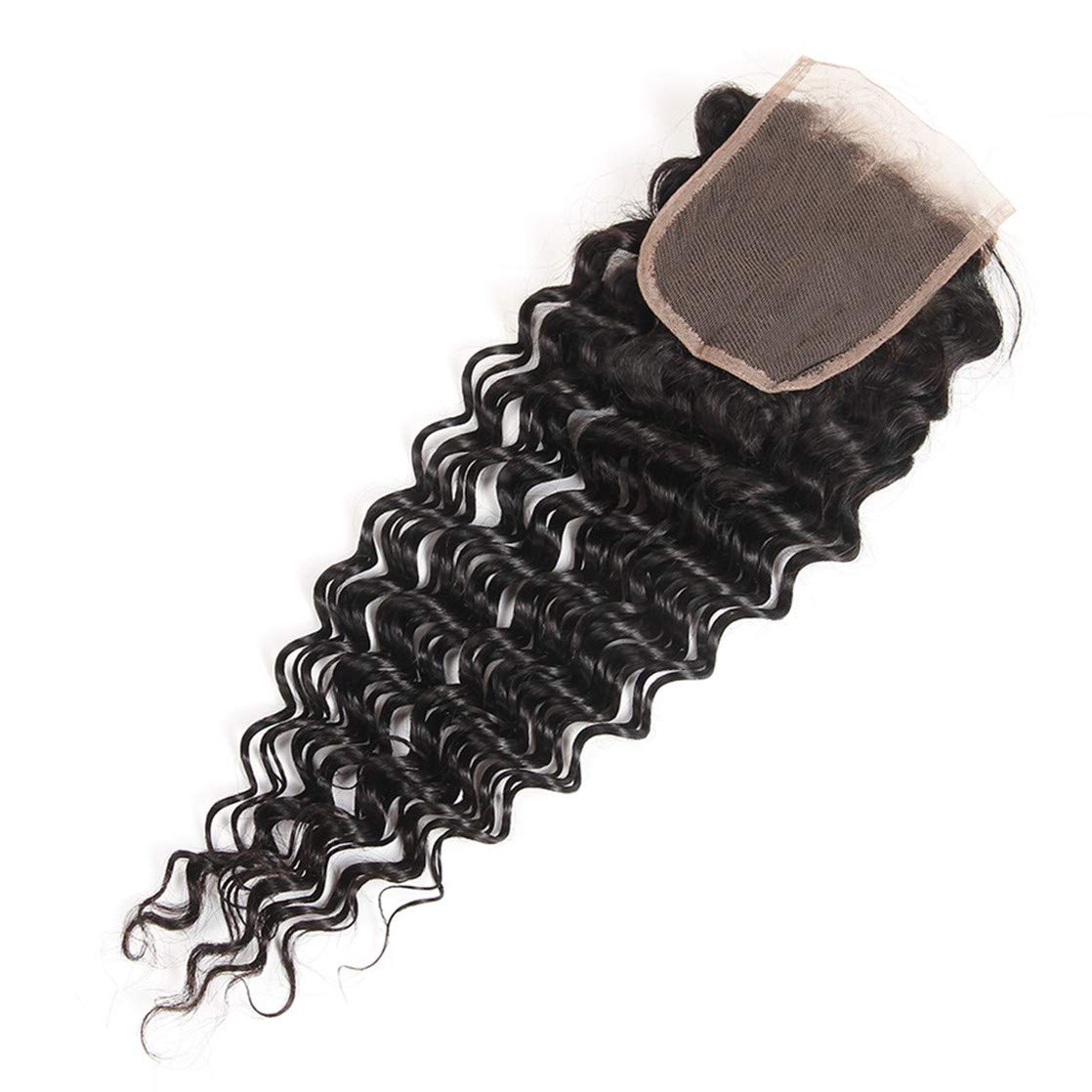 Deep Wave Closure - 4"x4" 150% Brazilian Virgin Human Hair | Soft, Smooth, Bleached Knots, Free Part