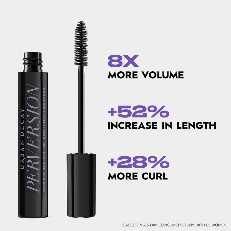 Urban Decay Perversion Volumizing Mascara - Intense Black, Smudge-Resistant, Vegan Formula | 0.13 fl oz