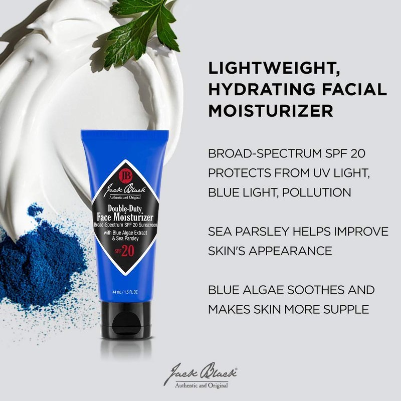 Jack Black Double Duty Face Moisturizer - SPF 20 Men's Facial Cream | Hydrating Lotion for All Skin Types