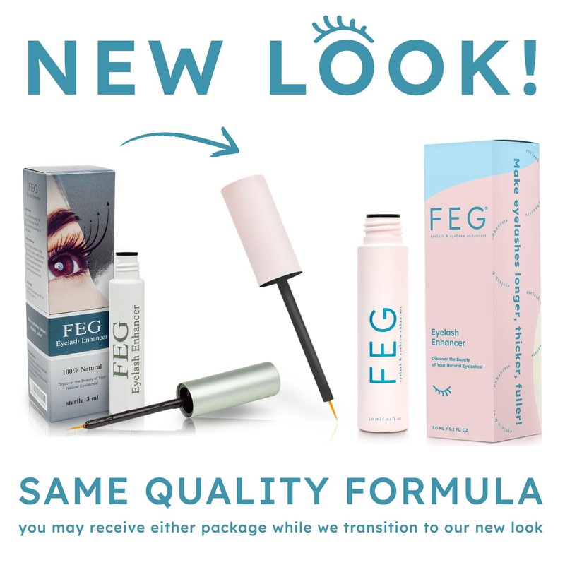 FEG Eyelash Enhancer - Rapid Growth Serum for Naturally Thick, Full Eyelashes | 3-Pack of 3ml Tubes